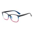 Gradient square blue light blocking glasses stylish clear lens fashion eyewear for daily wear - Gradient