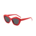 Unregelmäßige Cat-Eye Vintage Sonnenbrille für Damen Mode rote Fassung UV Schutz Brille - Roter Rahmen Graue Gläser