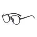 Stilvolle Kinder Blaulichtfilter Brille mit schwarzem unregelmässigem Rahmen für PC - Schwarzer Rahmen Schwarzes Bein