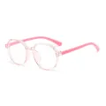 Kinder Blaulichtfilter Brille rosa transparent unregelmäßig süße Brille Bildschirm - Transparentes Rosa