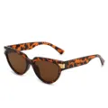 Stilvolle Damen Cat-Eye-Sonnenbrille mit Schildpatt-Rahmen und braunen Gläsern für Alltag. - Schildpatt Rahmen