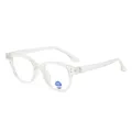 Transparenter Rahmen Blaulichtfilter Brille Retro quadratische optische Brille Freizeit Brille. - Transparenter Rahmen Blaulichtfilter Linsen