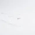 Occhiali con montatura trasparente, quadrati eleganti anti luce blu per uso quotidiano. - Bianco Opaco