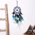 Attrape-rêves œil maléfique décoration murale suspendue avec plumes pour chambre salon maison - 9403