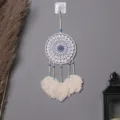 Arazzo da parete con occhio malvagio macramè intrecciato decorazione boho per camera da letto - 1014