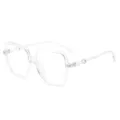 Gafas transparentes cuadradas grandes anti luz azul montura clara de moda estilo casual - Marco Transparente