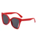 Red Oversized Butterfly Sunglasses Fashion Cat Eye Sun Glasses For Women Trendy Eyewear - Red Frame Grey Lens