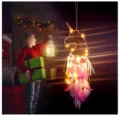 Charming unicorn dream catcher with LED lights and feathers, cute wall decor for your room. - 0130CD with Light