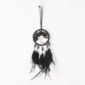 Black crystal tree of life dream catcher car hanging ornament feather rearview mirror decor - MS9180D