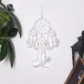 Acchiappasogni bianco puro a cinque cerchi decorazione da parete per casa e nozze. - 9395 Bianco e avorio / Avorio