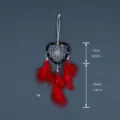 Attrape-rêves cœur fait main avec plumes rouges, décoration murale parfaite pour chambre. - MS0077E