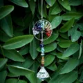 Tree of Life Crystal Car Hanging Ornament Natural Chakra Stones Rearview Mirror Suncatcher - 7695A Tree of Life