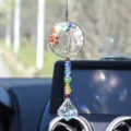 Crystal Car Hanging Ornament Tree of Life Rearview Mirror Crystal Prism Suncatcher Charm - 7695B Tree of Life