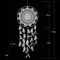 Nordic handmade crochet dreamcatcher with feathers wind chime home wall decor variant - 7035 Size