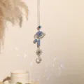 Evil eye sun catcher crystal hanging ornament for car rearview mirror and home decor window. - XY3246 Eye