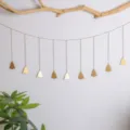 Goldene Weihnachtsbaum Ketten Wandbehang Girlande festliche Zimmer Dekoration Ornament - 7551D Weihnachtsbaum