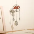 Car hanging ornament tree of life crystal charm rearview mirror decoration pendant - XY3242 Tree of Life Three Leaves