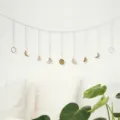 Metall Mondphase Wandbehang Dekoration für Schlafzimmer Sofa Kopfteil Deko Zuhause. - XY3097