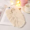 Handgemachte Makramee Blatt Wandbehang Boho Baumwolle Kordel Schlafzimmer Wand Deko Ornament - 7548