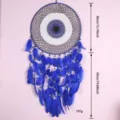 Atrapasueños de mal de ojo azul pluma colgante de pared decoración hogar variante - 9438B