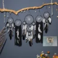 Acchiappasogni nero decorazione parete set da 5 pezzi camera stella luna sospeso. - Scatola regalo / Nero