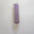Handmade Macrame Yoga Mat Strap Holder White Cotton Rope Sling with Purple Mat Variant - YJ001J