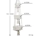 3-tier macrame plant hanger white cotton rope hanging basket fruit storage organizer SKU - 7703