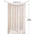 Colgante de pared de macramé bohemio para decoración del hogar, gran tapiz tejido 96x115cm. - Estilo 7089B Cordón Fino (65x100cm) / Beige