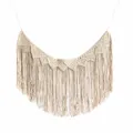 Colgante de pared de macrame de algodon bohemio, tapiz tejido elegante para decoracion del hogar. - Estilo 7449 (90x45cm)