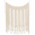 Tapiz de pared de macramé bohemio tejido cordón de algodón decoración 90x100cm - Estilo 7089 (135x115cm)