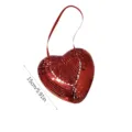 Rode hart disco bal ornament met ophanglint, 15cm reflecterende spiegel decoratie voor feest. - 15x15cm / Rood