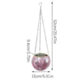 Pink disco ball hanging planter with mirror tiles, metal chain and hook for indoor plants decor. - 15cm / Pink