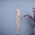 Acchiappasogni luna intrecciato in cotone fatto a mano variante decorazione da appendere. - 7213E