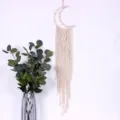 Acchiappasogni luna in cotone fatto a mano decorazione murale stile boho regalo perfetto - 7213F