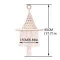 Handgefertigte Makramee Weihnachtsbaum Wandbehang Baumwollseil Tapisserie Decke 45cm - Weihnachtsbaum Wandteppich (7529) / 45cm