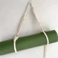 Handmade macrame yoga mat strap, cotton rope sling carrier, fitness exercise accessory. - YJ001G