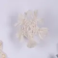 Handgemachte Makramee Schneeflocke Hängeornament Baumwollkordel Weihnachtsbaum Deko. - Schneeflocke Anhänger (7528A)