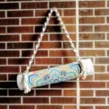 Handmade cotton macrame yoga mat strap, bohemian sling carrier, natural beige color. - YJ001E