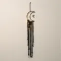 Black Moon Dream Catcher with LED String Lights Wall Hanging Home Decor Boho Bedroom - 7213P With Light
