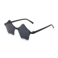 Kinder rahmenlose Fuenfeck Sonnenbrille fuer Jungen und Maedchen Mode Stern Sonnenbrillen - Schwarz und Grau