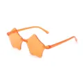 Kinder rahmenlose Stern Sonnenbrille Bonbon Farbe Mode Brille fuer Jungen und Maedchen - Orangerot