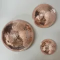 Roségoldene Disco Halbkugel Spiegelkugel für Party Bühne Hochzeit Deko reflektierend. - 2 Stk. 6 + 2 Stk. 8 + 2 Stk. 10 cm / Roségold