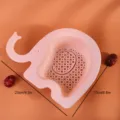 Panier d'égouttement d'évier en plastique mignon en forme d'éléphant multifonction - Rose