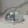 20cm Spiegelbol Halve Bol Disco Spiegel Reflector Feest Bruiloft Sfeer Hoofdaanzicht - 20cm / Zilver