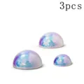 3 Stk. irisierende Disco Spiegel Halbkugeln, reflektierende Farbhalbkugel für Partybühnen. - 10 cm/15 cm/20 cm