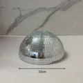 10cm discobal hemisfeer spiegel reflecterende bal voor huwelijk verjaardag feest decor zilver - 10cm / Zilver