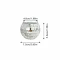Mosaik Diskokugel Kerzenhalter Groesse S Glas Teelichthalter fuer Heimdekoration Partygeschenke - 7cm Durchmesser