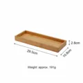 Bambus Rechteckiges Serviertablett Aufbewahrung Tablett Organizer Kueche Tisch Display 29.5cm - 1 Bambustablett