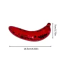 Red disco banana ornament table decoration mirror reflective style variant piece. - Red