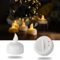 Waterproof LED floating candles battery operated warm white tea lights for wedding party decor. - 1 Waterproof Candle (Warm White)
